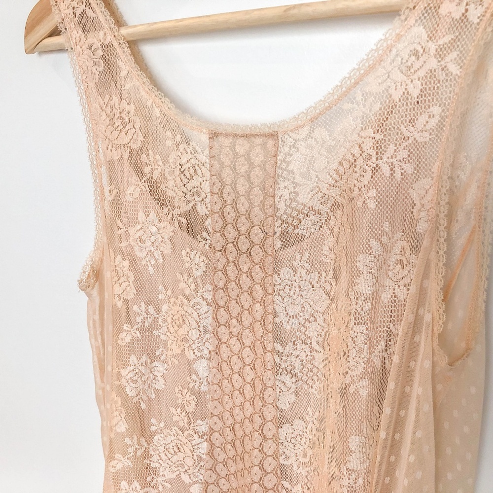 NWOT Free People Pink Blush Lace Dress - Picture 3 of 5
